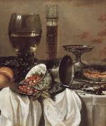 Pieter Claesz Still Life with Drinking Vessels Spain oil painting artist